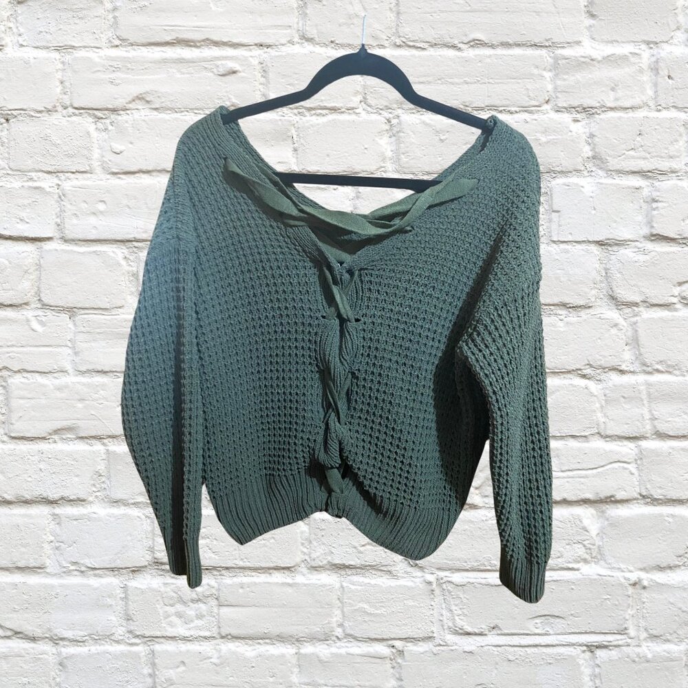 Women's Cropped Open Knit Sweater